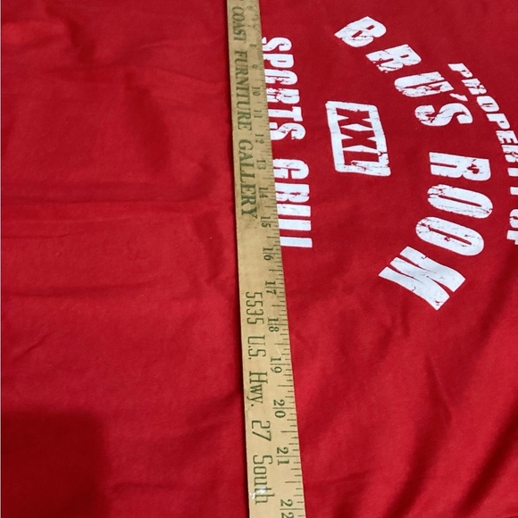 New England Patriots Mens T-Shirt XL Bru’s Room Sports Grill Red Vintage Haynes - Picture 4 of 8